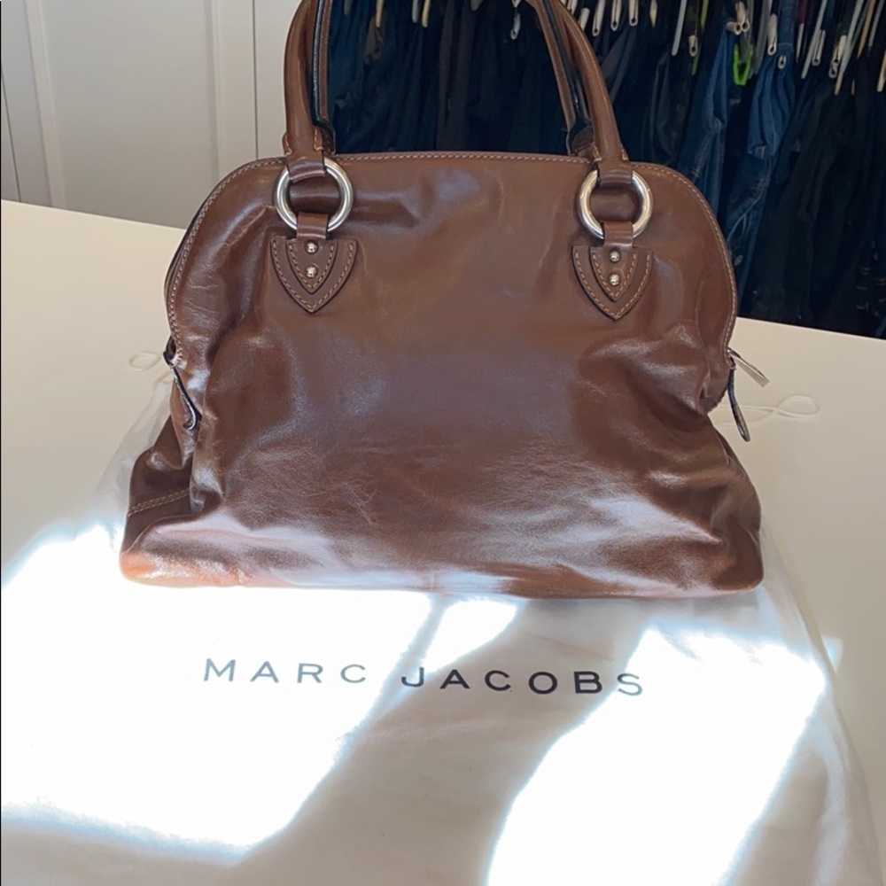 MARC JACOBS BLAKE BROWN LEATHER SATCHEL VINTAGE - Picture 8 of 17